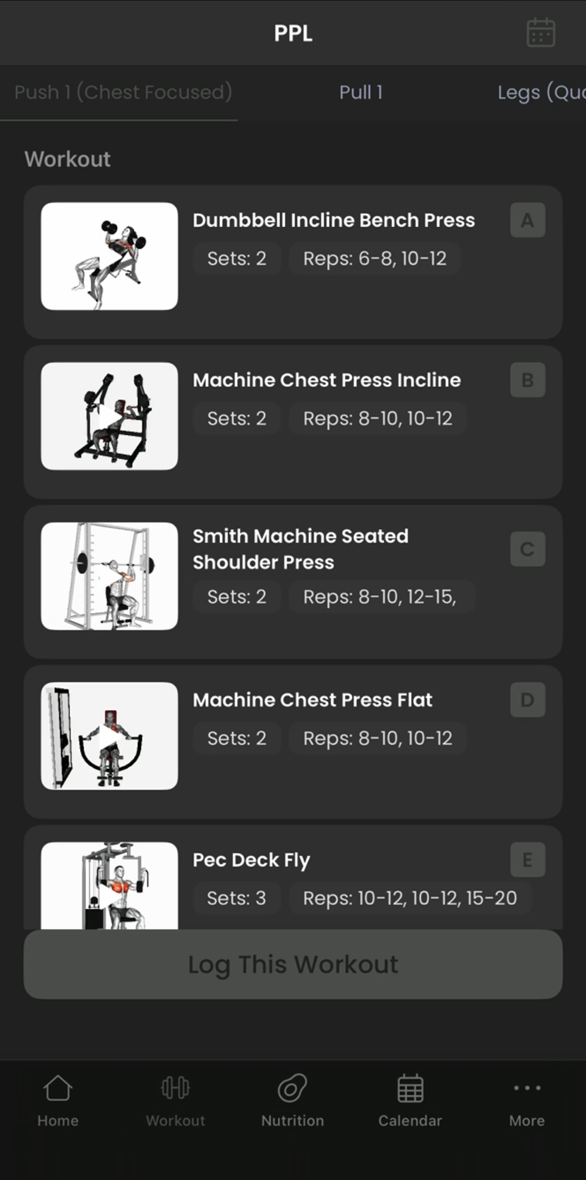 Plus 4 Performance app, workout plan