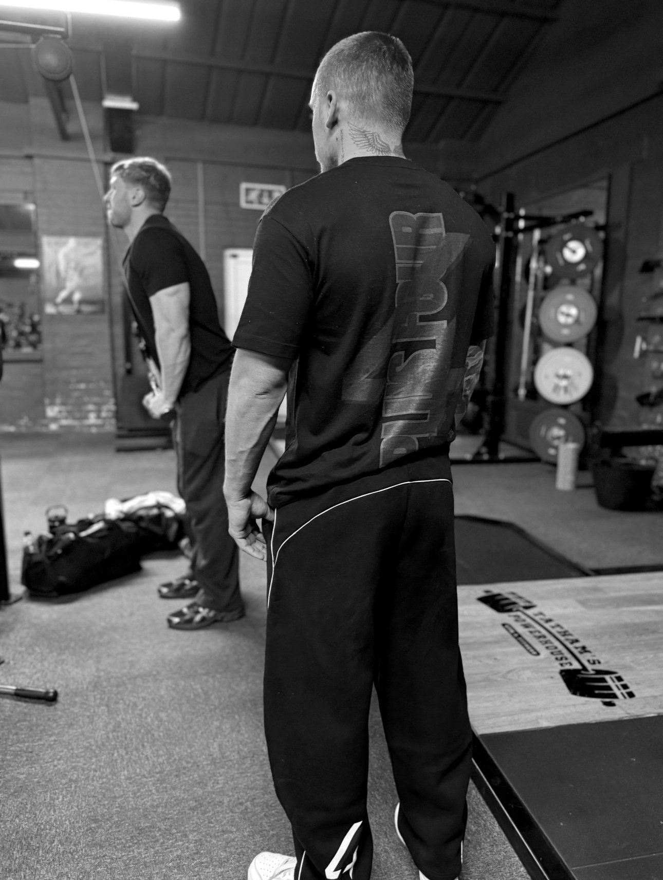 The coaches training in Plus Four kit